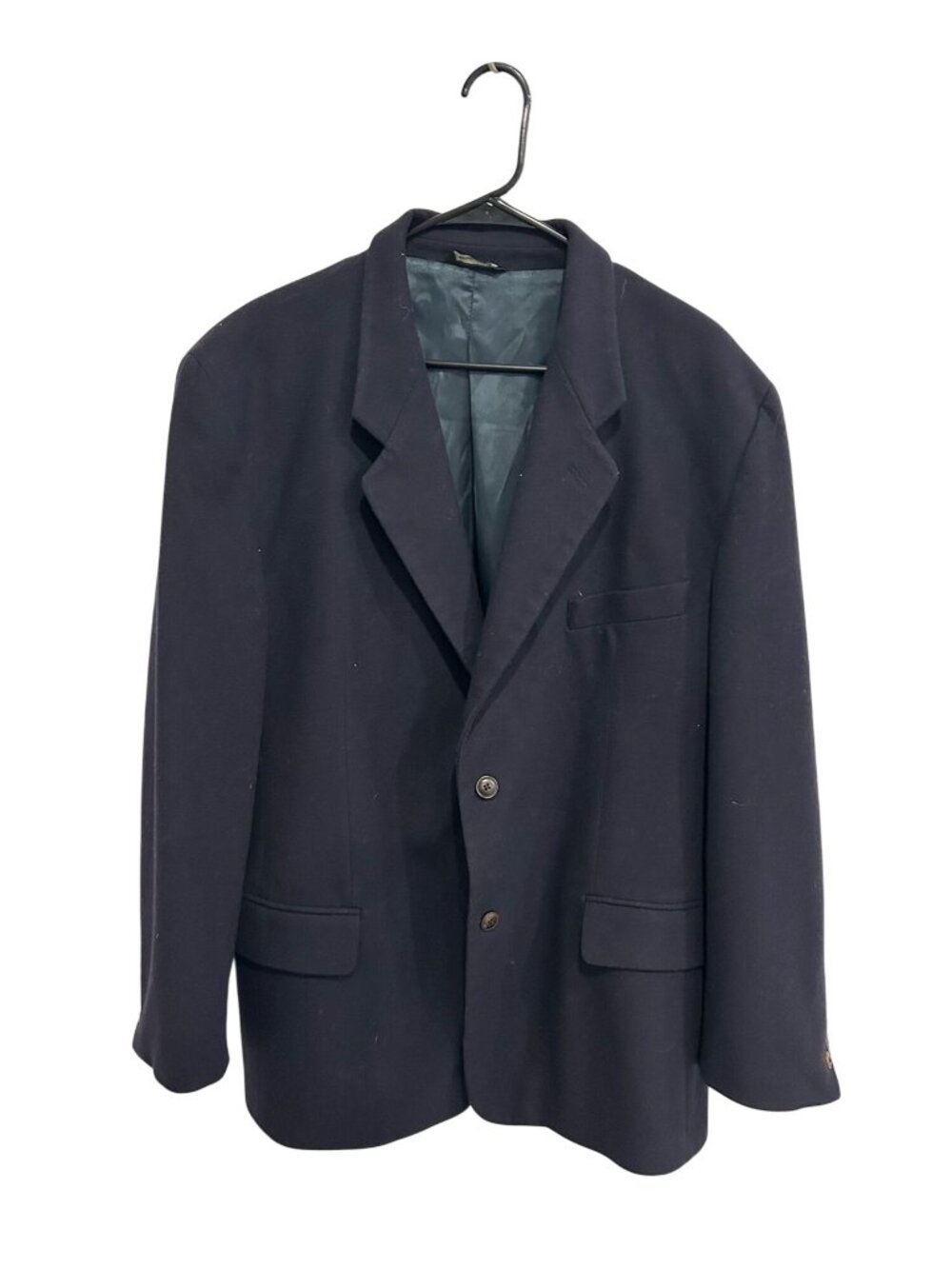 Gap 42 Mens Navy Wool Blend Blazer Jacket Classic Tailored Retro Old Money